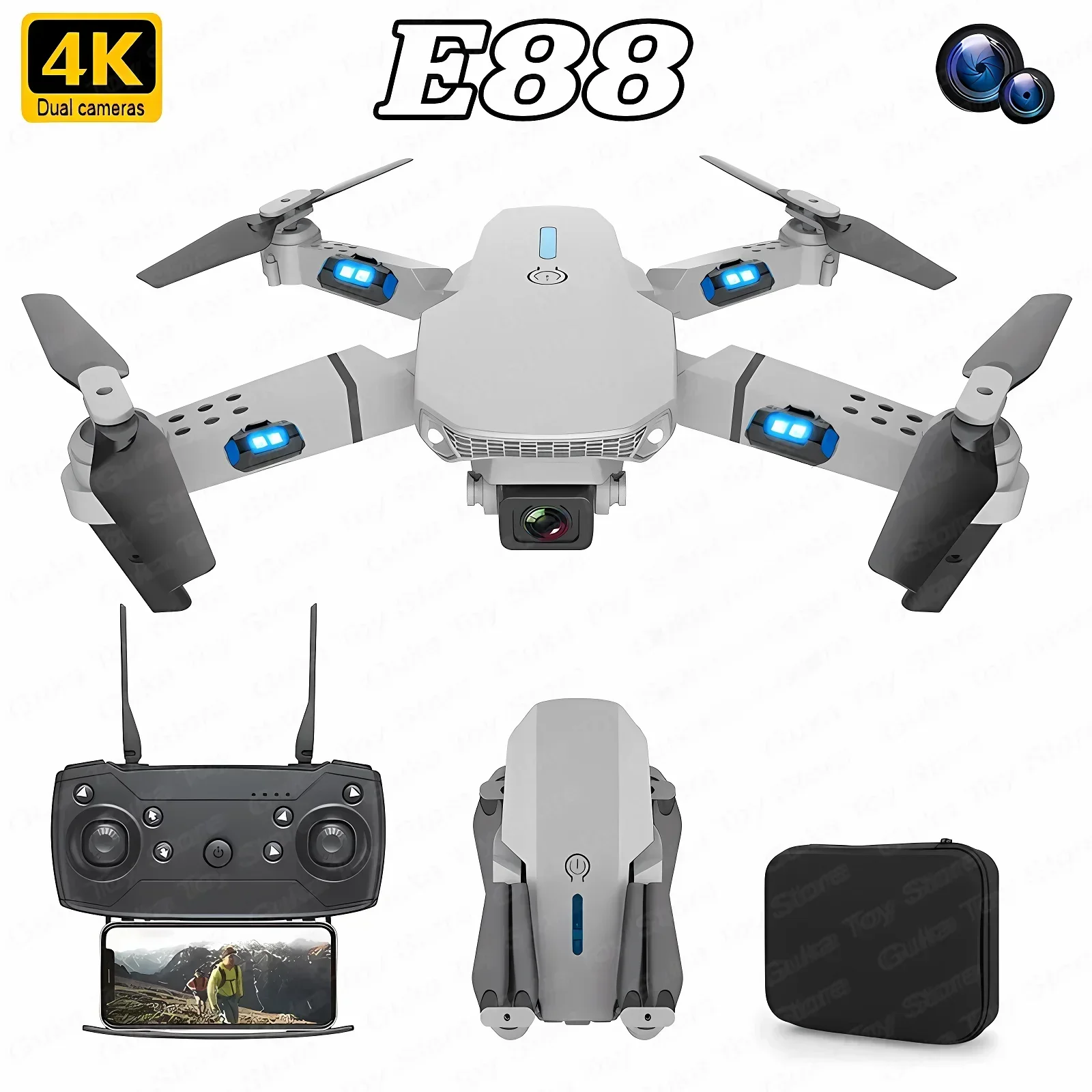 E88 프로 와이파이 FPV 드론, 광각 HD 4K 1 - Drone Camera Mount 리뷰 및 가격